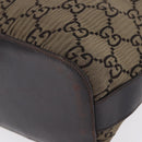 GUCCI GG Canvas Shoulder Bag Brown Silver 001 3814 3754 Auth BA14420-14