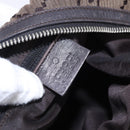GUCCI GG Canvas Shoulder Bag Brown Silver 001 3814 3754 Auth BA14420-16