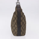 GUCCI GG Canvas Shoulder Bag Brown Silver 001 3814 3754 Auth BA14420-5