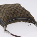 GUCCI GG Canvas Shoulder Bag Brown Silver 001 3814 3754 Auth BA14420-6