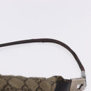 GUCCI GG Canvas Shoulder Bag Brown Silver 001 3814 3754 Auth BA14420-8