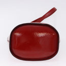 CELINE Shoulder Bag Patent leather Red Gold Auth BA14422A-6