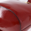 CELINE Shoulder Bag Patent leather Red Gold Auth BA14422A-15