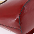 CELINE Shoulder Bag Patent leather Red Gold Auth BA14422A-16