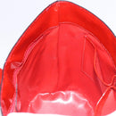CELINE Shoulder Bag Patent leather Red Gold Auth BA14422A-19