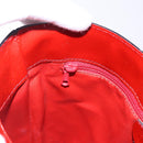 CELINE Shoulder Bag Patent leather Red Gold Auth BA14422A-21