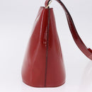 CELINE Shoulder Bag Patent leather Red Gold Auth BA14422A-3