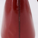 CELINE Shoulder Bag Patent leather Red Gold Auth BA14422A-4