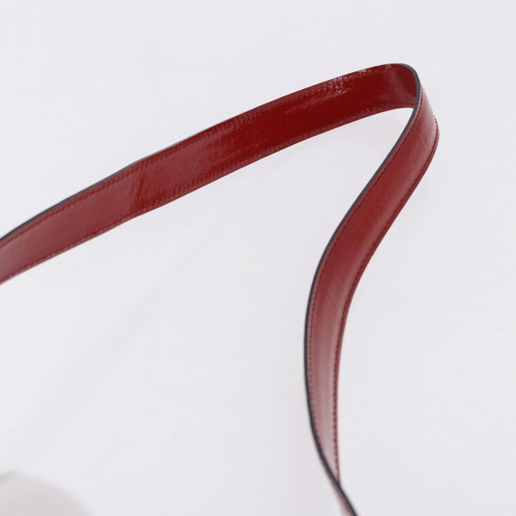 CELINE Shoulder Bag Patent leather Red Gold Auth BA14422A