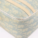 Christian Dior Trotter Canvas Shoulder Bag PVC Light Blue Silver Auth BA14424-15
