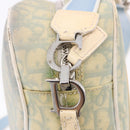 Christian Dior Trotter Canvas Shoulder Bag PVC Light Blue Silver Auth BA14424-20