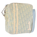 Christian Dior Trotter Canvas Shoulder Bag PVC Light Blue Silver Auth BA14424-1