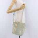 Christian Dior Trotter Canvas Shoulder Bag PVC Light Blue Silver Auth BA14424-26