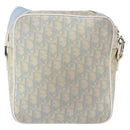 Christian Dior Trotter Canvas Shoulder Bag PVC Light Blue Silver Auth BA14424-2