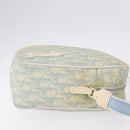 Christian Dior Trotter Canvas Shoulder Bag PVC Light Blue Silver Auth BA14424-3