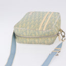 Christian Dior Trotter Canvas Shoulder Bag PVC Light Blue Silver Auth BA14424-7
