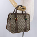 GUCCI GG Supreme Web Sherry Line Hand Bag PVC Beige Gold 41 02 039 Auth BA14425-22