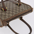 GUCCI GG Supreme Web Sherry Line Hand Bag PVC Beige Gold 41 02 039 Auth BA14425-6