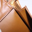 LOUIS VUITTON Monogram Vernis Motto Accessory Pouch Bronze M91138 Auth BA14426-12