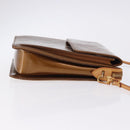 LOUIS VUITTON Monogram Vernis Motto Accessory Pouch Bronze M91138 Auth BA14426-3