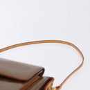 LOUIS VUITTON Monogram Vernis Motto Accessory Pouch Bronze M91138 Auth BA14426-8