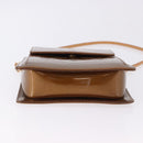 LOUIS VUITTON Monogram Vernis Motto Accessory Pouch Bronze M91138 Auth BA14426-5