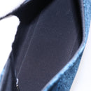 GUCCI GG Supreme Shoulder Bag Suede Blue Silver Auth BA14427A-15