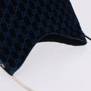 GUCCI GG Supreme Shoulder Bag Suede Blue Silver Auth BA14427A-6