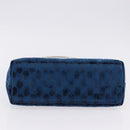 GUCCI GG Supreme Shoulder Bag Suede Blue Silver Auth BA14427A-9