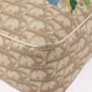 Christian Dior Trotter Canvas Shoulder Bag PVC Beige Silver Auth BA14428-10