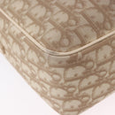 Christian Dior Trotter Canvas Shoulder Bag PVC Beige Silver Auth BA14428-12