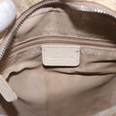 Christian Dior Trotter Canvas Shoulder Bag PVC Beige Silver Auth BA14428-16