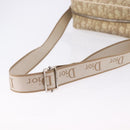 Christian Dior Trotter Canvas Shoulder Bag PVC Beige Silver Auth BA14428-7