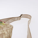 Christian Dior Trotter Canvas Shoulder Bag PVC Beige Silver Auth BA14428-8
