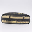 CHANEL Central Station Tote Bag PVC Canvas Black Silver CC Auth BA14429-10