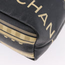 CHANEL Central Station Tote Bag PVC Canvas Black Silver CC Auth BA14429-14