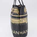 CHANEL Central Station Tote Bag PVC Canvas Black Silver CC Auth BA14429-6