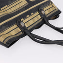 CHANEL Central Station Tote Bag PVC Canvas Black Silver CC Auth BA14429-7