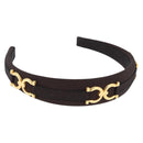 Salvatore Ferragamo Katyusha Hair Clip Canvas Brown Auth BA14430A-1