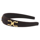 Salvatore Ferragamo Katyusha Hair Clip Canvas Brown Auth BA14430A-4
