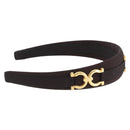 Salvatore Ferragamo Katyusha Hair Clip Canvas Brown Auth BA14430A-5