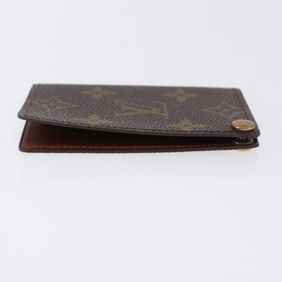 LOUIS VUITTON Monogram Porto Cartes Crdit Pression Card Case M60937 Auth BA14432