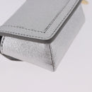 CELINE Case for AirPods Pro Earphone Case Leather Silver Gold Auth BA14434M-15