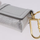 CELINE Case for AirPods Pro Earphone Case Leather Silver Gold Auth BA14434M-16