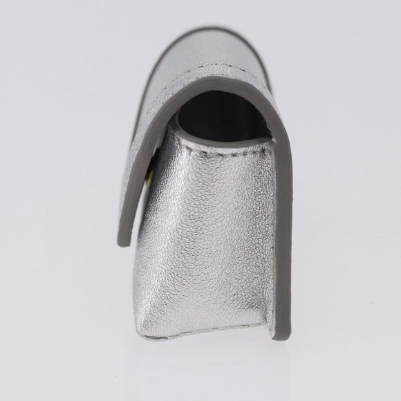 CELINE Case for AirPods Pro Earphone Case Leather Silver Gold Auth BA14434M