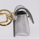 CELINE Case for AirPods Pro Earphone Case Leather Silver Gold Auth BA14434M-4