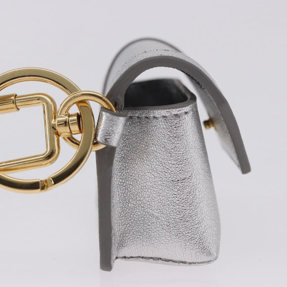 CELINE Case for AirPods Pro Earphone Case Leather Silver Gold Auth BA14434M