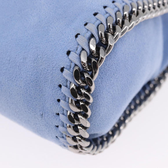 Stella MacCartney Chain Farabella Mini Polyester Light Blue 371223 Auth BA14436A