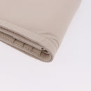 Salvatore Ferragamo Gancini Bifold Wallet Leather Ivory Silver Auth BA14437M-15