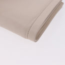 Salvatore Ferragamo Gancini Bifold Wallet Leather Ivory Silver Auth BA14437M-16